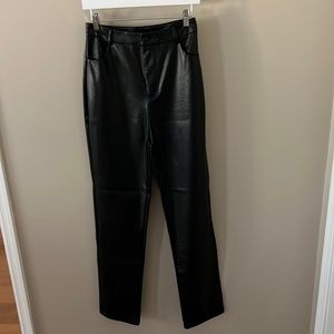 White Fox high waisted leather pants